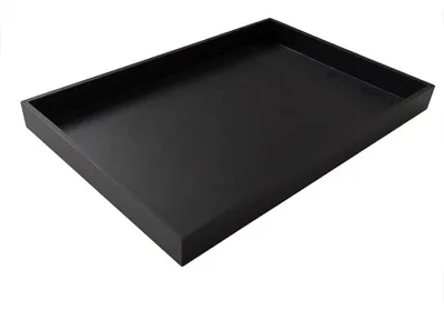 Holztablett, rechteckig, 43x29x3,5 cm, schwarz