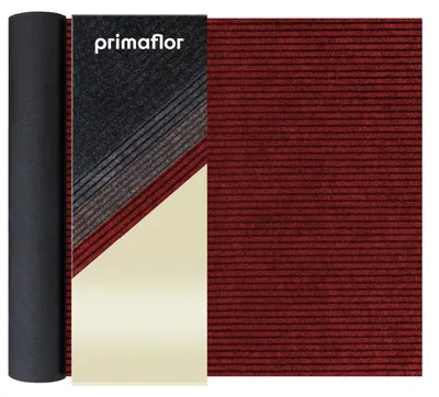 Produktbild von Primaflor Schmutzfangläufer GIN | 120x1500cm Rot Meterware | Schmutzfangmatte in 3 Farben Fußmatte mit rutschfestem Gel-Rücken | Antirutsch Läufer