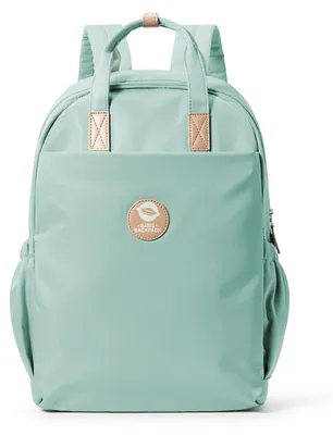 Imagen del producto de Mochila impermeable, con compartimento para portátil de 14 pulgadas, de color verde claro, ideal para la escuela y el uso diario