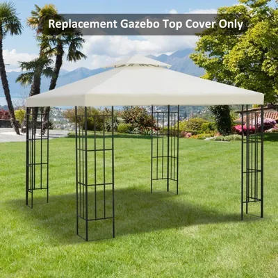 Produktbild von Ersatzdach für Pavillon 3x3 m - Doppeldach | Farbe: Cremeweiß