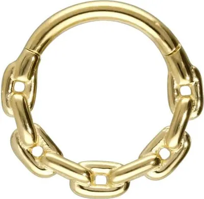 Produktbild von Ohrpiercing, Nasenpiercing, Septum Piercing 14/18 Karat Gold Segmentring Clicker KETTEN-DESIGN Gold | 14 Karat Innendurchmesser: 8mm
