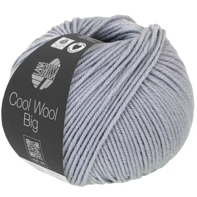 Immagine prodotto di Lana Grossa Cool Wool Big 50 g filato per maglieria di facile manutenzione in Lana extrafine 120 m colore 1019 - grigio-blu