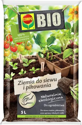 Produktbild von Compo  Erde zum Säen und Steppen 5l ökologisch