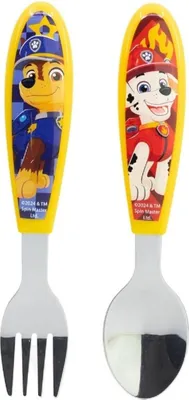 Produktbild von Paw Patrol Kinderbesteck Set 2-teilig – Löffel & Gabel mit Motivgriffen