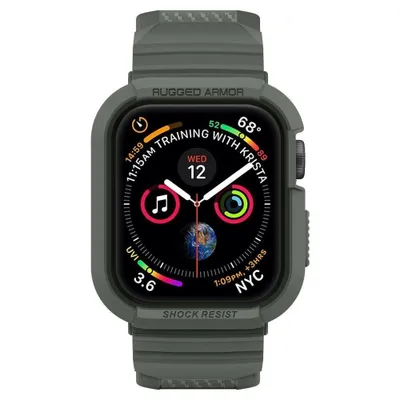 Image de Pasek Spigen Rugged Armor Pro Apple Watch 4/5/6/7/SE 44/45mm Vert militaire