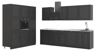 Produktbild von Küchenzeile Vicco Fame-Line Anthrazit-Gold Landhaus/Anthrazit 460 cm, AP Marmor, Model 63754