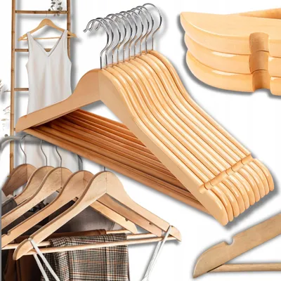 Produktbild von IKEA Holz Kleiderbügel für Garderobe, 10er Set