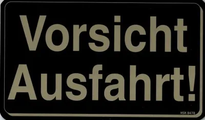 Produktbild von Warnschild - VORSICHT AUSFAHRT - 308478 - Gr. 25 x 15 cm