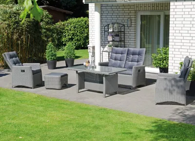 Produktbild von Müsing Sitzgruppe Sunny Smart Roseville dunkelgrau, antikgrau Kunststoff, Metall, 14-teilig