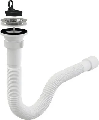Obrázek produktu pro Dřezová výpusť s flexi připojením Alca A770+A33 6/4"× 40/50 mm plast + výpust 6/4" s nerezovou mřížkou ø 70 mm