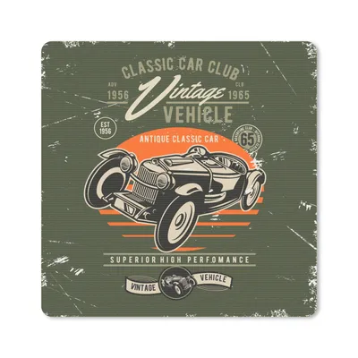 Produktbild von MuchoWow® Mauspad Mousepad Oldtimer - Oldtimer - Auto 20x20 cm - Mousepads - Maus Mat - Pad - Mausunterlage - Desk Mat - Bureauartikeln