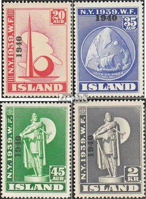 Produktbild von Briefmarken Island 1940 Mi 218-221 (kompl.Ausg.) postfrisch Aufdruckausgabe