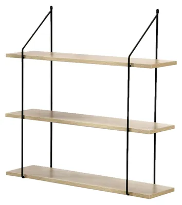 Produktbild von Wandregal mit 3 Ebenen, Holzoptik, L 60 cm