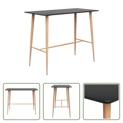 Immagine prodotto di The Living Store Tavolo da bar nero 120x60x105 cm