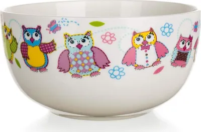 Produktbild von SOVY Keramik Schale mit Eulendekoration, 13 cm Durchmesser, spülmaschinenfest
