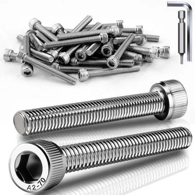 Productafbeelding van Cilinderbouten M6 x 35 mm - 25 stuks roestvrij staal zeskantschroeven voor meubelreparatie