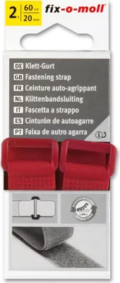 Produktbild von Klettgurt fix-o-moll 60cm x 20mm rot
