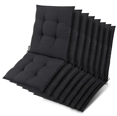 Produktbild von Beautissu 8er Set Sun-NL Niederlehner Auflage 105x50x8cm Anthrazit