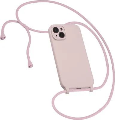 Produktbild von Handyhülle zum umhängen für iPhone 15 Hülle mit Band Case Handykette Kameraschutz, Creme