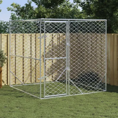 Produktbild von Buda zewnętrzna dla psa srebrna 2x2x2 m stal ocynkowana