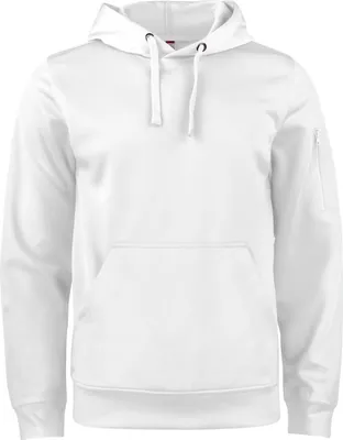 Produktbild von Basic Active Kapuzenpullover mit Kängurutasche, Reißverschlusstasche am Ärmel und Kopfhörer-Ausgang