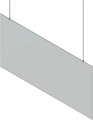 Produktbild von Casa Padrino Kunststoff Hänge-Trennscheibe Transparent 200 x H. 80 cm - Schreibtisch Empfangstheken Theken Spuckschutz   Corona Sicherheitsscheibe