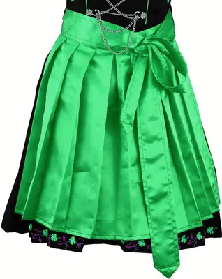 Produktbild von Dirndlschürze Dirndel Trachtenschürze aus Polyester glänzend, Farbe:Mintgrün, Größe:34-36