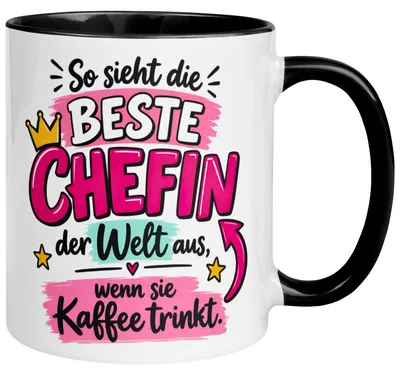 Produktbild von Tasse Chefin – „So sieht die beste Chefin der Welt aus“ – Geschenk Beste Chefin