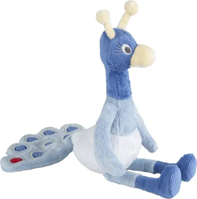 Image de Happy Horse Doudou paon Polly 31cm bleu - peluche douce pour bébé