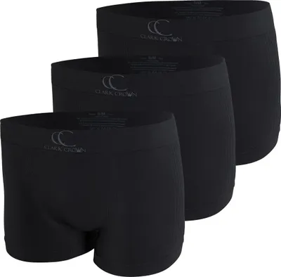 Produktbild von Clark Crown® Boxershorts-Pant 3er Pack Seamless S/M schwarz-gerippt