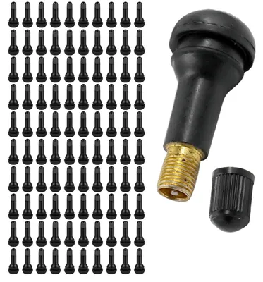 Image de Lot de 100 valves en caoutchouc universelles pour automobiles