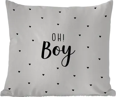 Produktbild von MuchoWow® Outdoor Kissen - Zitate - Kind - Jungen - Oh! Junge - Sprichwörter - 60x60 cm - Wetterfest - Lounge Kissen - Dekoration - Schlaf Kissen