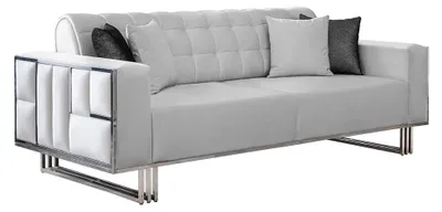 Produktbild von Verstellbare Multifunktion Couch Sofa Zweisitzer Couchen Design Sofas Weiß