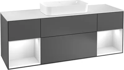 Produktbild von V&B Waschtischunterschrank Wandbeleuchtung Finion 160cm, Pl b m, Reg wal ven, glo wh. Lac