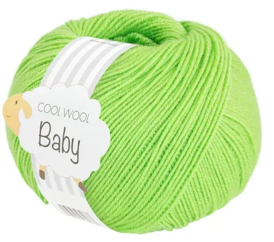 Produktbild von Lana Grossa COOL WOOL BABY 50 g sanfte Babywolle, super fein, atmungsaktiv 220 m Farbe 319 - Frühlingsgrün