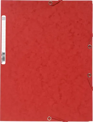 Image de Exacompta Chemise 3 rabats élastique A4 rouge 400g/m² carton Manila