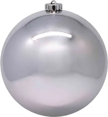 Produktbild von 3x Weihnachtskugeln Christbaumkugeln XXL aus Kunststoff silber Ø25cm