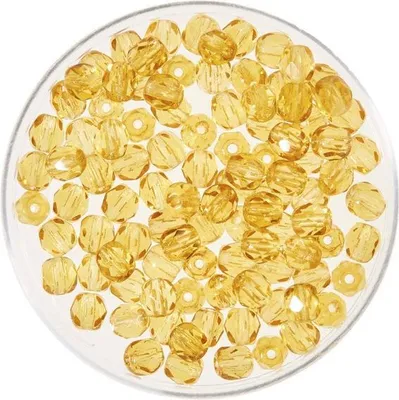 Produktbild von Glorex Glasschliffperlen 4 mm 100 Stück topas