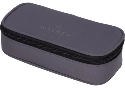 Produktbild von Walker 49164-371, Weiches Federmäppchen, Grau, Einfarbig, Reißverschluss, Pubertät, Uni