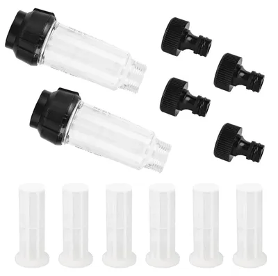 Image de 2 filtres à eau pour tuyau d'arrosage - Préfiltre de 3/4 de pouce avec 6 éléments filtrants