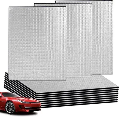 Immagine prodotto di Tappetino isolante per auto - Autoadesivo - 5 mm - Ignifugo - Resistente alle intemperie - Impermeabile - 40 x 25 cm - 12 pezzi