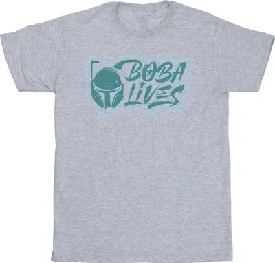 Produktbild von Star Wars - "The Book Of Boba Fett Lives" T-Shirt für Herren BI44903 (M) (Grau)