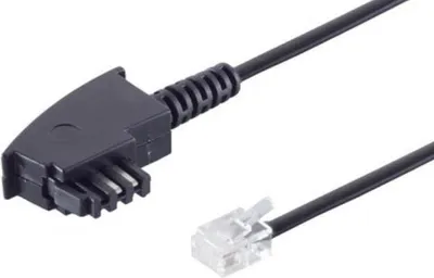 Produktbild von Telefonkabel TAE-F-Stecker / Western-Stecker, 3m