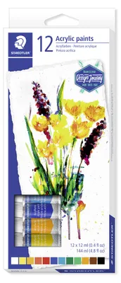 Produktbild von STAEDTLER 8500 Acrylfarbe Etui mit 12 Farben