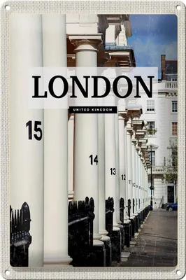 Produktbild von Blechschild Reise 20x30cm London United Kingdom Stadt Retro