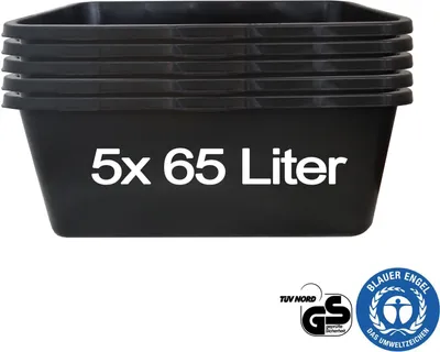 Image de Bac à mortier GRIPLINE-D 65l noir