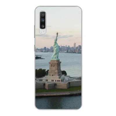 Produktbild von MuchoWow® Handyhülle Schutzhülle Hülle für Samsung Galaxy A70 New York - Freiheitsstatue - Amerika Silikon Softcase Handy Hülle - Schutzhaube