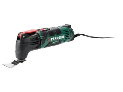 Zdjęcie produktu dla Narzędzie wielofunkcyjne PARKSIDE® "PMFW 310 D2", z miękkim uchwytem i metalową głowicą