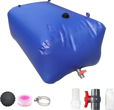 Obrázek produktu pro Vodní zásobník s velkou kapacitou, 50 l/13,21 galonů, skládací přenosná nádrž, pro kempování, zahradu, odolnost proti suchu, skládací měkká nouzová taška pro venkovní zemědělské zavlažování