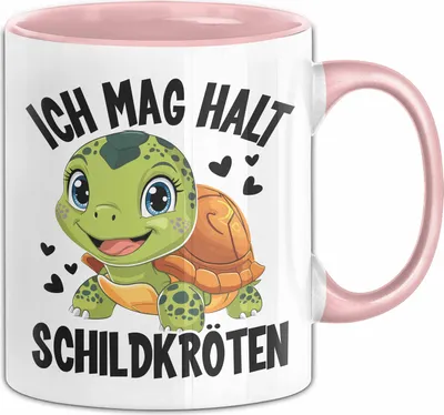 Produktbild von Schildlkröten Tasse Geschenk Ich Mag Halt Schildkröten Geschenkidee (Rosa)